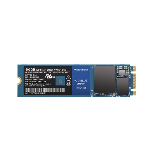WD WDS500G1B0C Blue SN500 500GB NVMe Internal SSD Gen3 PCIe, M.2 2280, 3D NAND